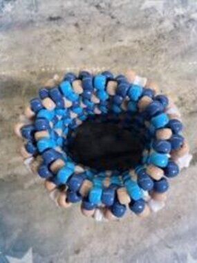 Beach themed kandi rotator cuff